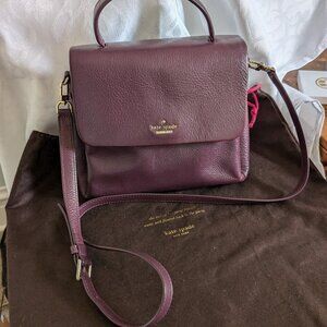 Kate Spade New York - Lombard Street "Maryana" Leather Shoulder Bag - Deep Plum